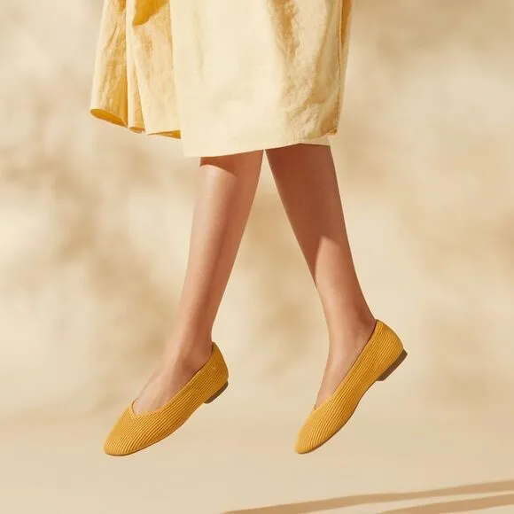 VIVAIA Square-Toe V-Cut Flats (Margot 2.0) EU38 US7-7.5‎