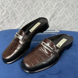 Vtg Brighton Leather Loafers Women 6.5M Brown Black Jodi Slip On Old Money Italy
