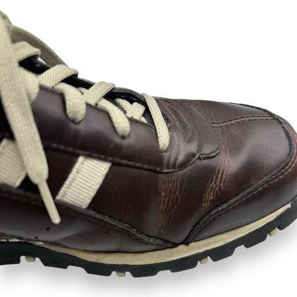 VTG Sketchers Brown Leather Sneakers Men's Size 8.5 Bowling Rockabilly Retro