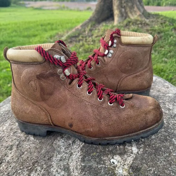 VTG Vasque Vibram Suede Old School Hiking Boots Men’s 8.5/Women’s 10