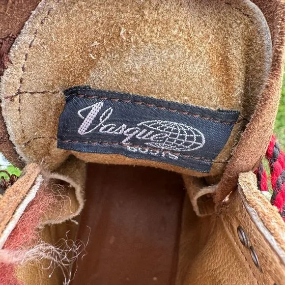 VTG Vasque Vibram Suede Old School Hiking Boots Men’s 8.5/Women’s 10
