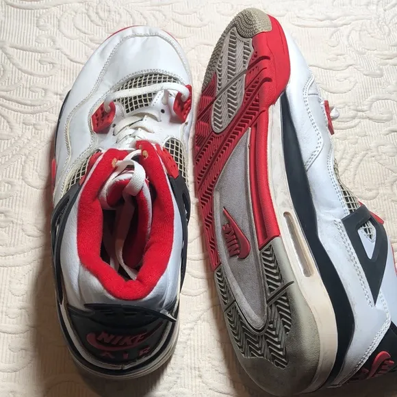 VTG Y2k rare hi -top Athletic Nike air Jordan 4 retro fire red Sneakers