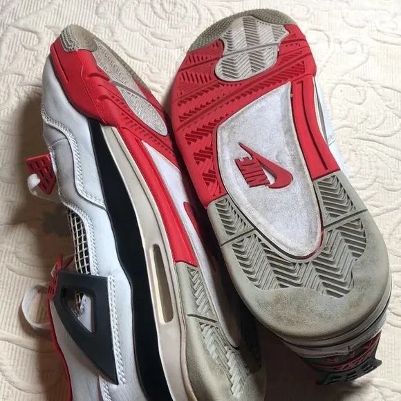 VTG Y2k rare hi -top Athletic Nike air Jordan 4 retro fire red Sneakers