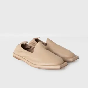 Wal &amp; Pai Modern Malaga Leather Flats Loafers  in Camel Calf 9