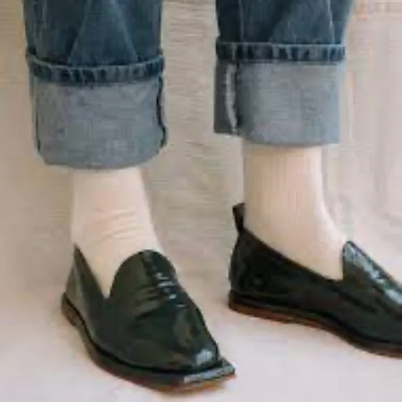 Wal &amp; Pai Modern Malaga Leather Flats Loafers  in Camel Calf 9