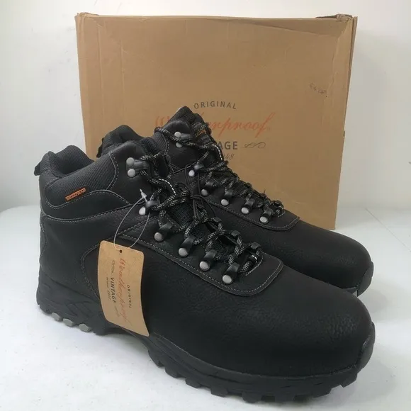 Weatherproof Jason Black Lace Up Hiking Boots