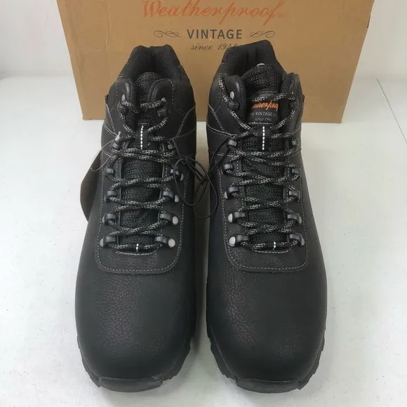 Weatherproof Jason Black Lace Up Hiking Boots
