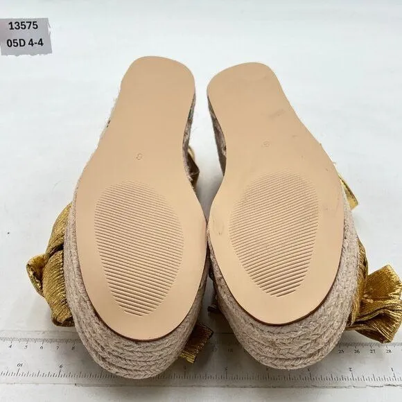 Wedge Platform & Wedge Sandals Wedge Heels for Women Espadrilles Bow Heels Gold
