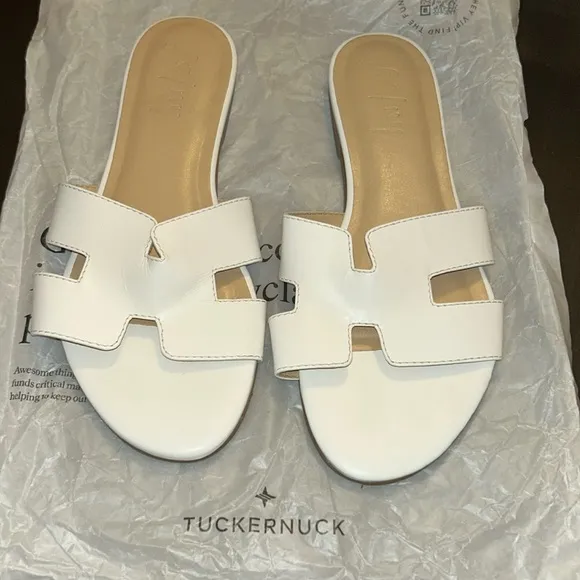 White Alibi Sandals French Sole