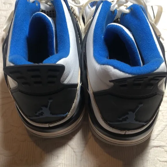 White and Blue rare ahi- top military blues Y2k flight air Jordan  Sneakers