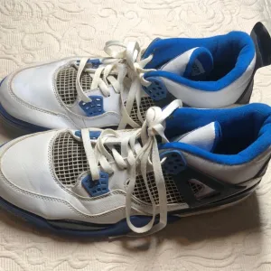 White and Blue rare ahi- top military blues Y2k flight air Jordan  Sneakers