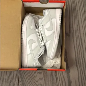 White and Gray Nike Dunks