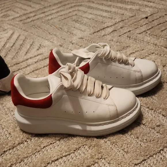 White and Red Sneakers