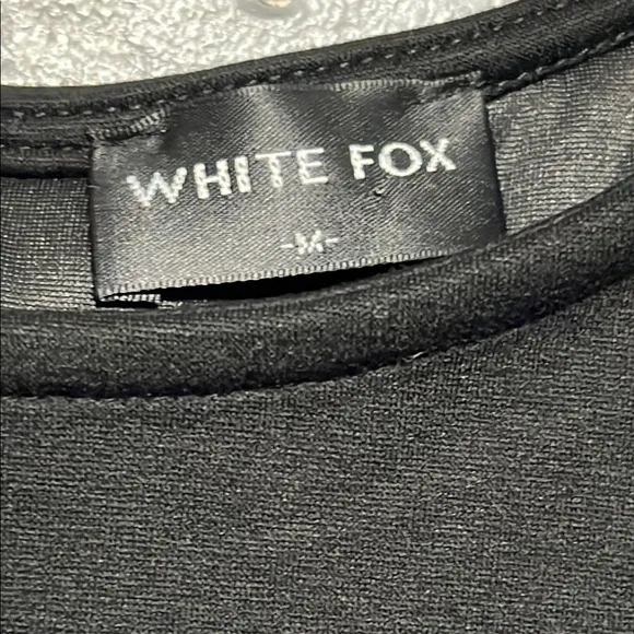 White Fox She's A Go Getter Dress Black Medium Going Out Party Mini Minimalist