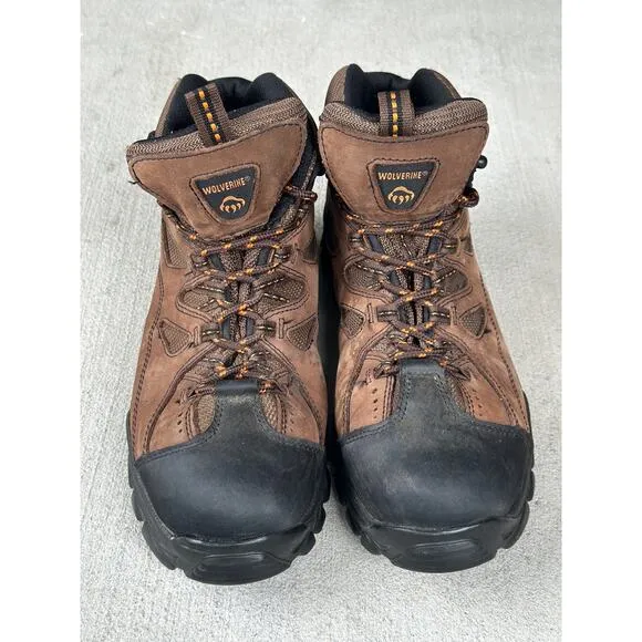 Wolverine Men’s 11M Hudson Steel-Toe Work Boots Dark Brown/Black Nubuck Leather