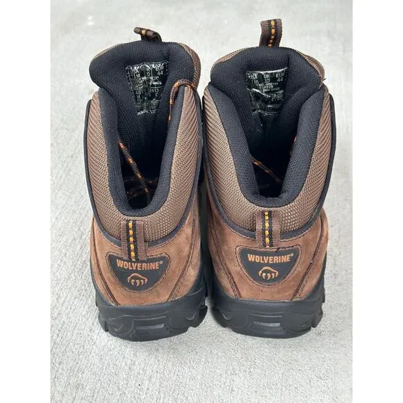 Wolverine Men’s 11M Hudson Steel-Toe Work Boots Dark Brown/Black Nubuck Leather
