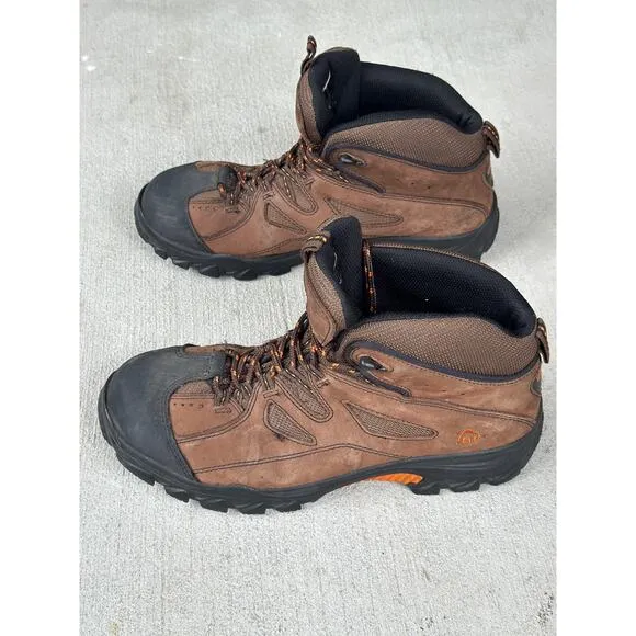 Wolverine Men’s 11M Hudson Steel-Toe Work Boots Dark Brown/Black Nubuck Leather