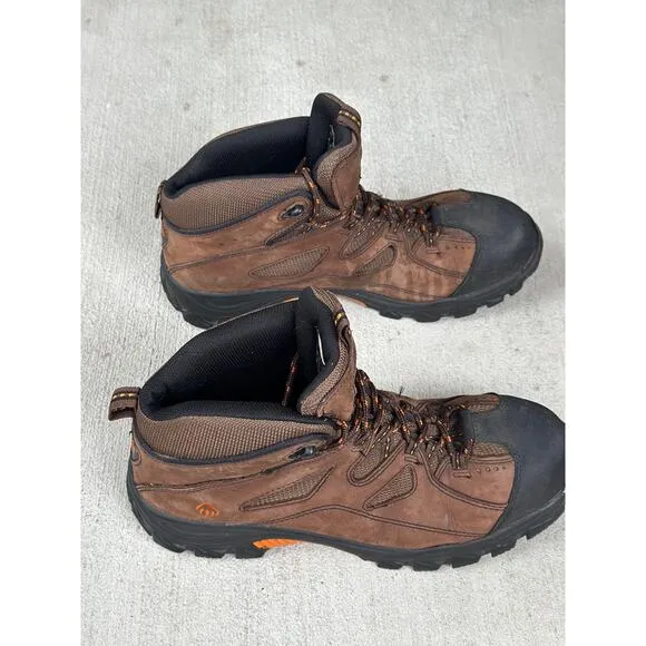Wolverine Men’s 11M Hudson Steel-Toe Work Boots Dark Brown/Black Nubuck Leather
