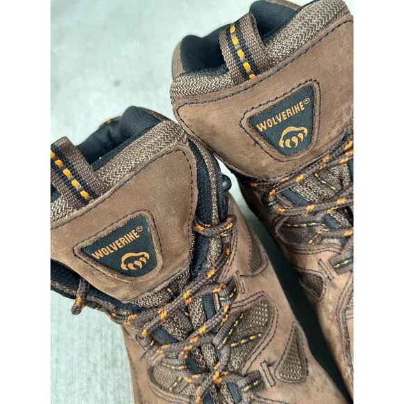 Wolverine Men’s 11M Hudson Steel-Toe Work Boots Dark Brown/Black Nubuck Leather