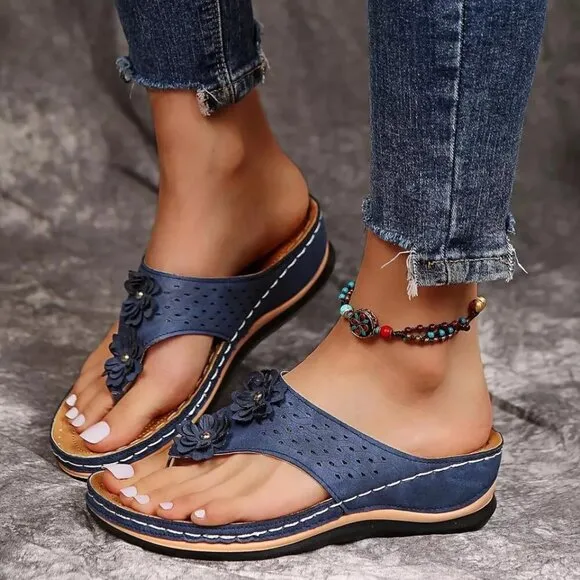 Women Flip Flops Thong Sandals Arch Support Cushion Summer Slippers Shoes