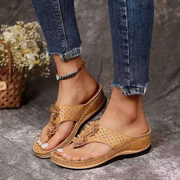 Women Flip Flops Thong Sandals Arch Support Cushion Summer Slippers Shoes