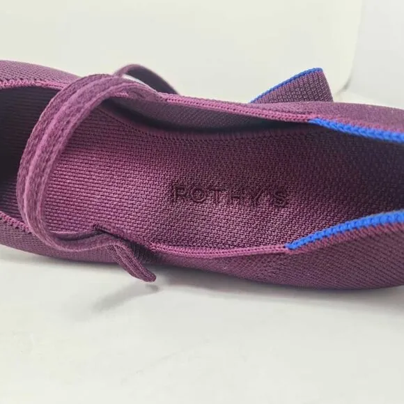 Women's 7.5 Rothy's The Square Mary Jane flats Wild Orchid (from Anthropologie)