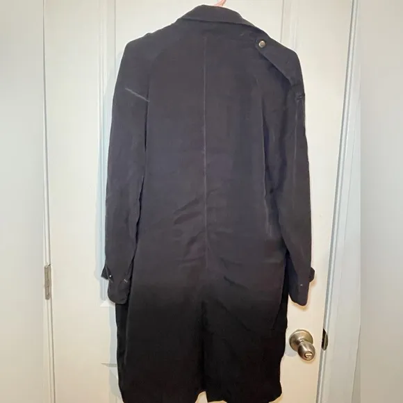 Women’s Blank NYC Dip Dyed Trench Coat Jacket Navy &amp; Black Ombré Sz S