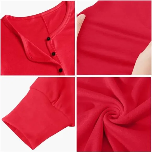 Women's Cotton Thermal Union Suit Onesie Pajamas Loungewear Base Layer