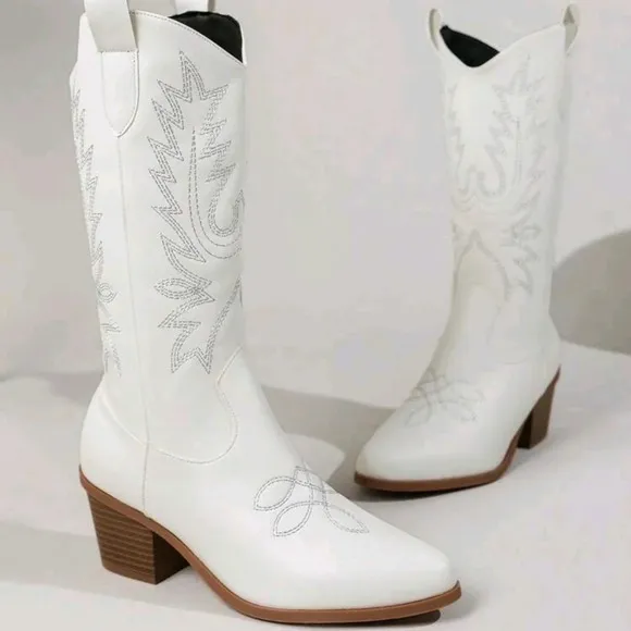 Women's Fashionable Western Boots For Outdoor Activities In Autumn And Winter