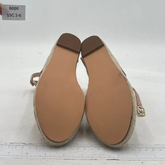 Women's Open Toe Ankle Strap Platform Vintage Wedge Espadrilles Sandals