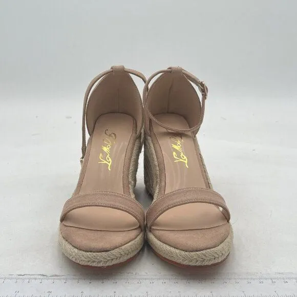Women's Open Toe Ankle Strap Platform Vintage Wedge Espadrilles Sandals