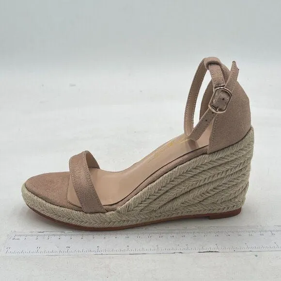 Women's Open Toe Ankle Strap Platform Vintage Wedge Espadrilles Sandals
