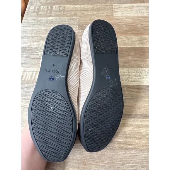 Women's Rothy The Square in Tuxedo Flats size 9 Quiet Luxury Boho Lagenlook