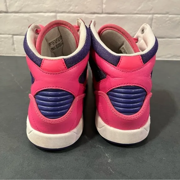 WOMENS sz 6 ADIDAS Court attitude hot pink purple HIGH TOP SNEAKERS