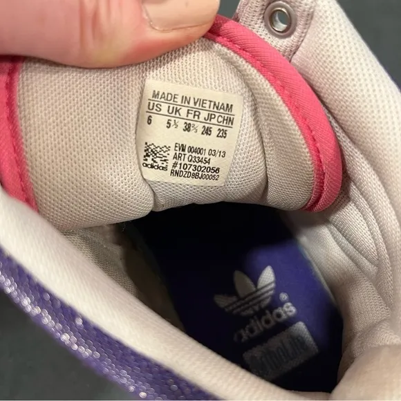 WOMENS sz 6 ADIDAS Court attitude hot pink purple HIGH TOP SNEAKERS