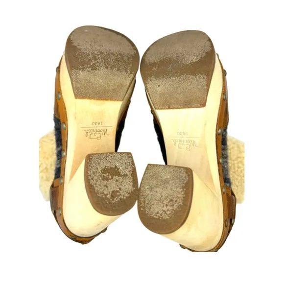 Woolrich Platform Shearling Heeled Boots | 8.5
