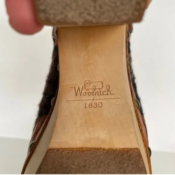 Woolrich Platform Shearling Heeled Boots | 8.5