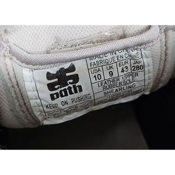 Y2K IPath Black Shearling Lined Strapped Mid‎ Sneakers Mens Size US 10