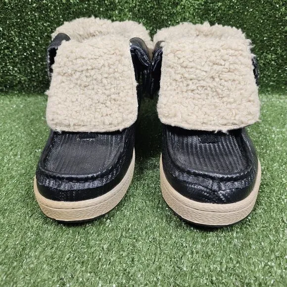 Y2K IPath Black Shearling Lined Strapped Mid‎ Sneakers Mens Size US 10