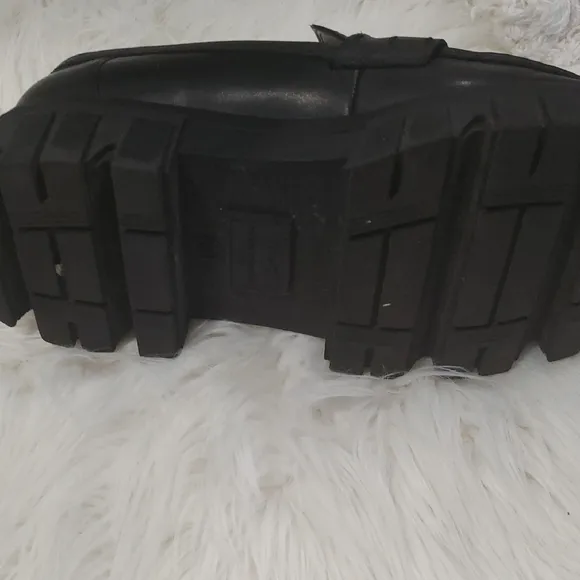 Y2K Marc Fisher Black Chunky Platform Cube Penny  Loafers