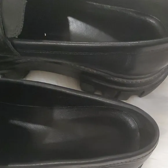 Y2K Marc Fisher Black Chunky Platform Cube Penny  Loafers