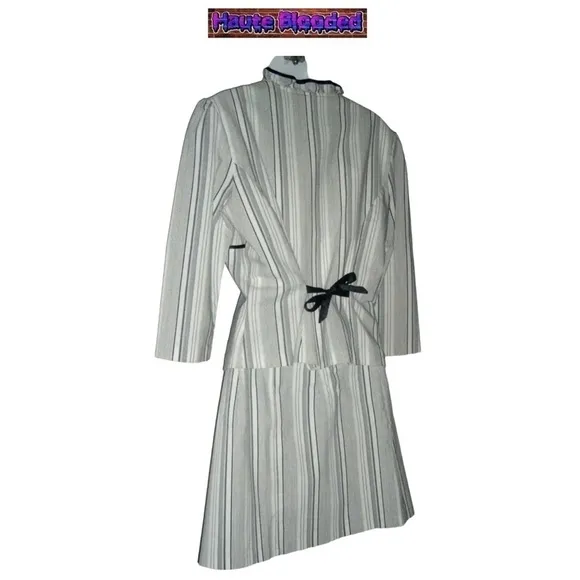 y2k Speechless Suit Striped Clueless Style Academia Office Work Blazer Skirt 13
