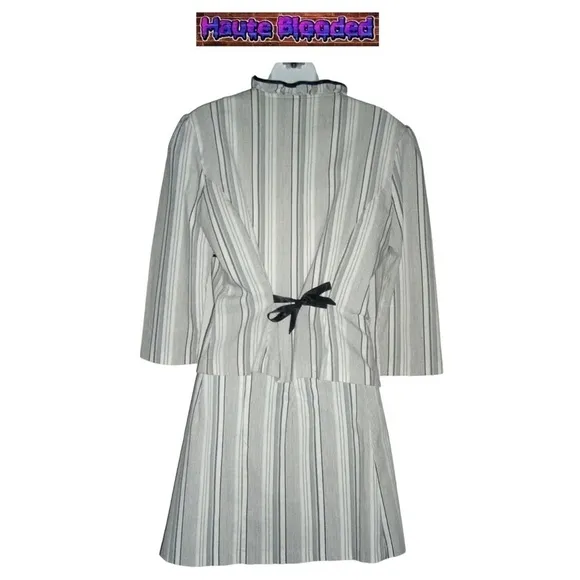 y2k Speechless Suit Striped Clueless Style Academia Office Work Blazer Skirt 13