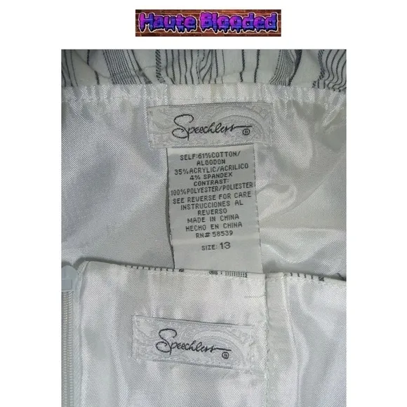 y2k Speechless Suit Striped Clueless Style Academia Office Work Blazer Skirt 13