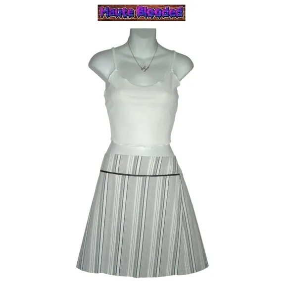 y2k Speechless Suit Striped Clueless Style Academia Office Work Blazer Skirt 13