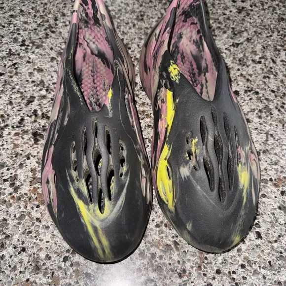Yeezy Black and Purple Slip-On Loafers with Modern Design