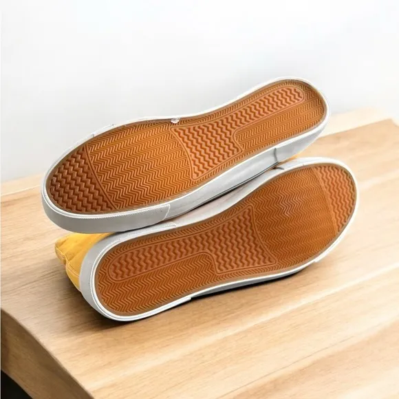 Yellow High-Top Men’s Canvas Sneakers
