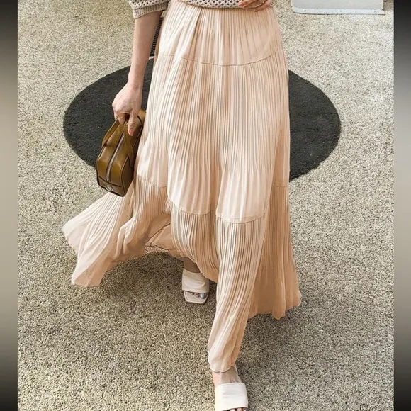 Yellow Ruffle tiered layered mesh flowery maxi skirt with elastic waistband