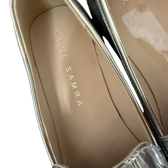 Yosi Samra Olivia Loafer Women’s Size 9.5 Silver New