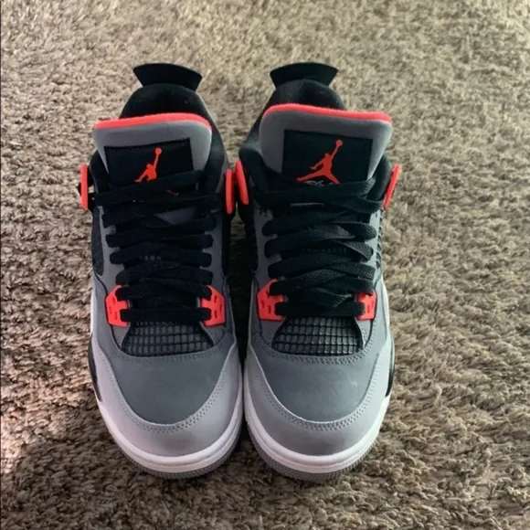 Youth Kids AIR JORDAN 4 Retro Infrared Sneakers Sz 5